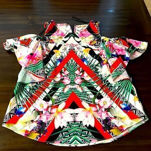 Gibson Latimer womens cold shoulder top